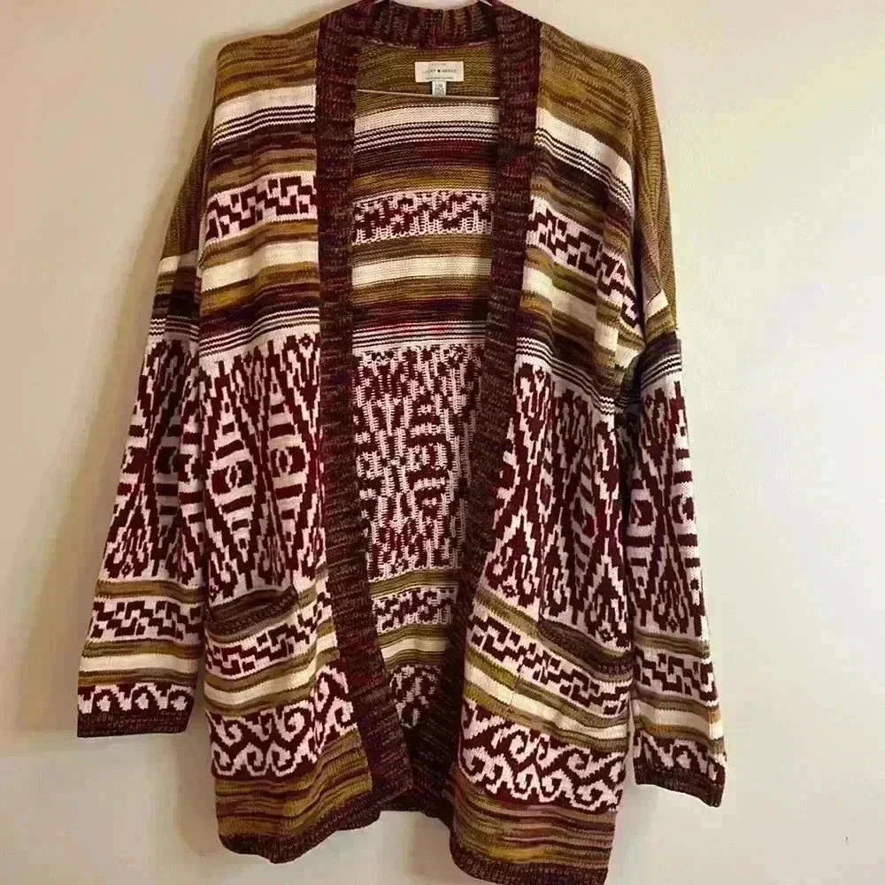Lucky Brand Southwestern Knit Cardigan